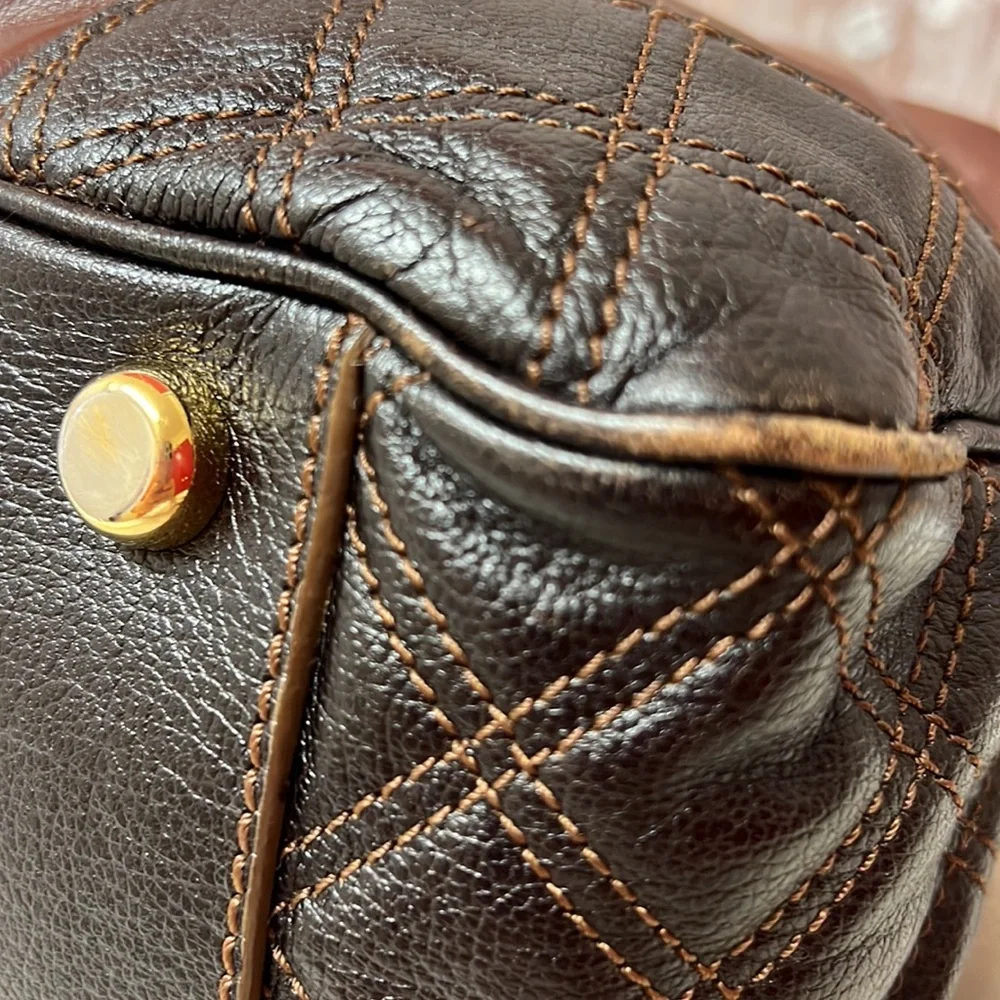 Marc Jacobs Gordon Satchel Handbag In Truffle Leather MSRP $1295 - Picture 9 of 13